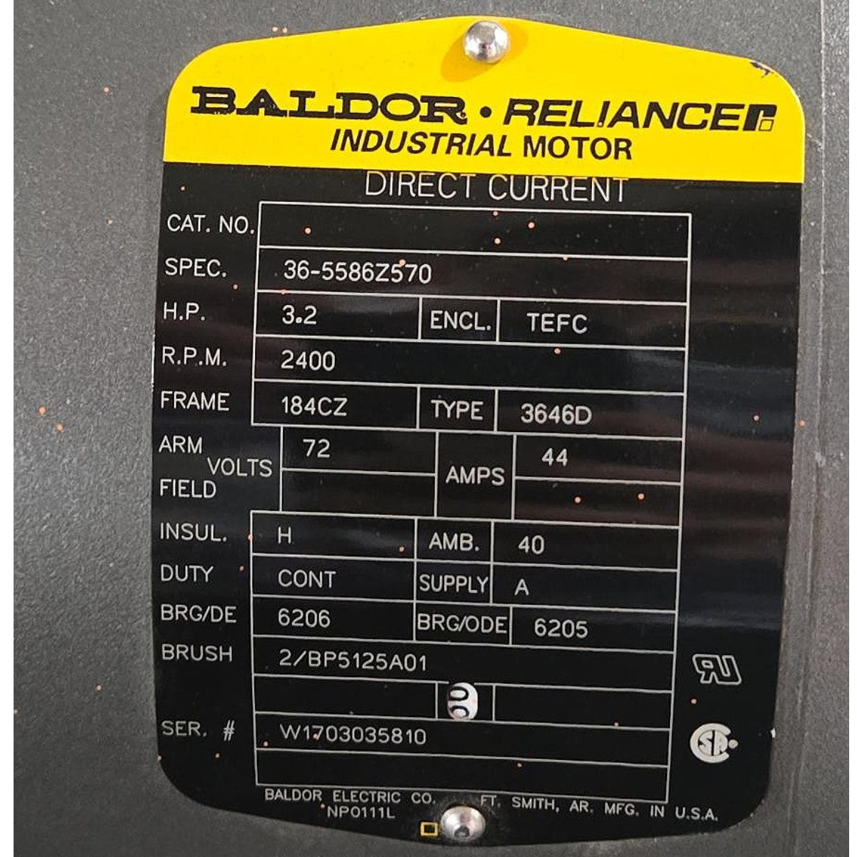 Baldor 36-5586Z570 DC Industrial Motor