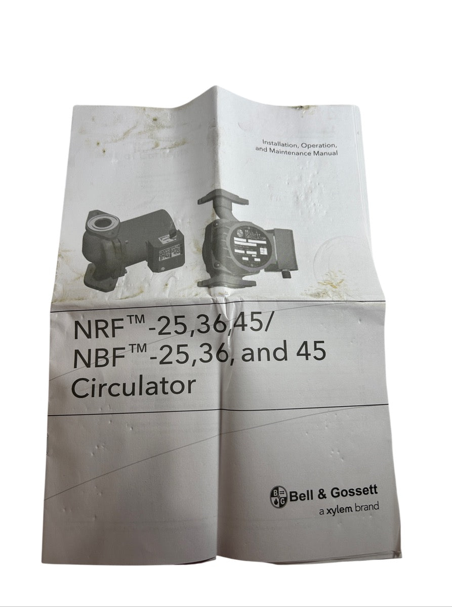 Bell & Gossett 103401LF hot water circulator pump