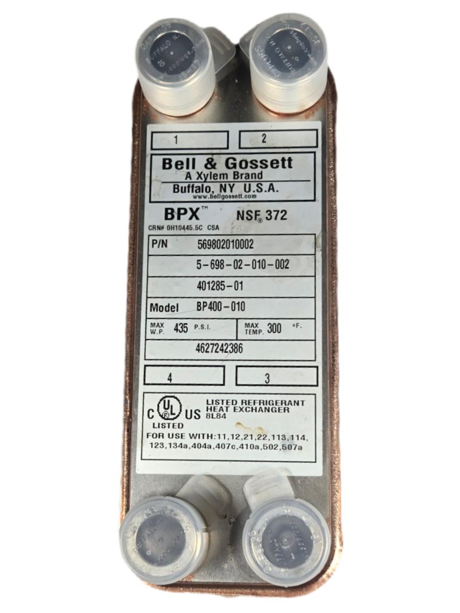 Bell & Gossett BP400-010 brazed plate heat exchanger