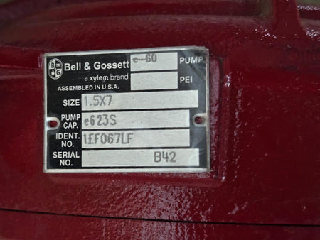 Bell & Grossett 1EF067LF hydronic circulator pump