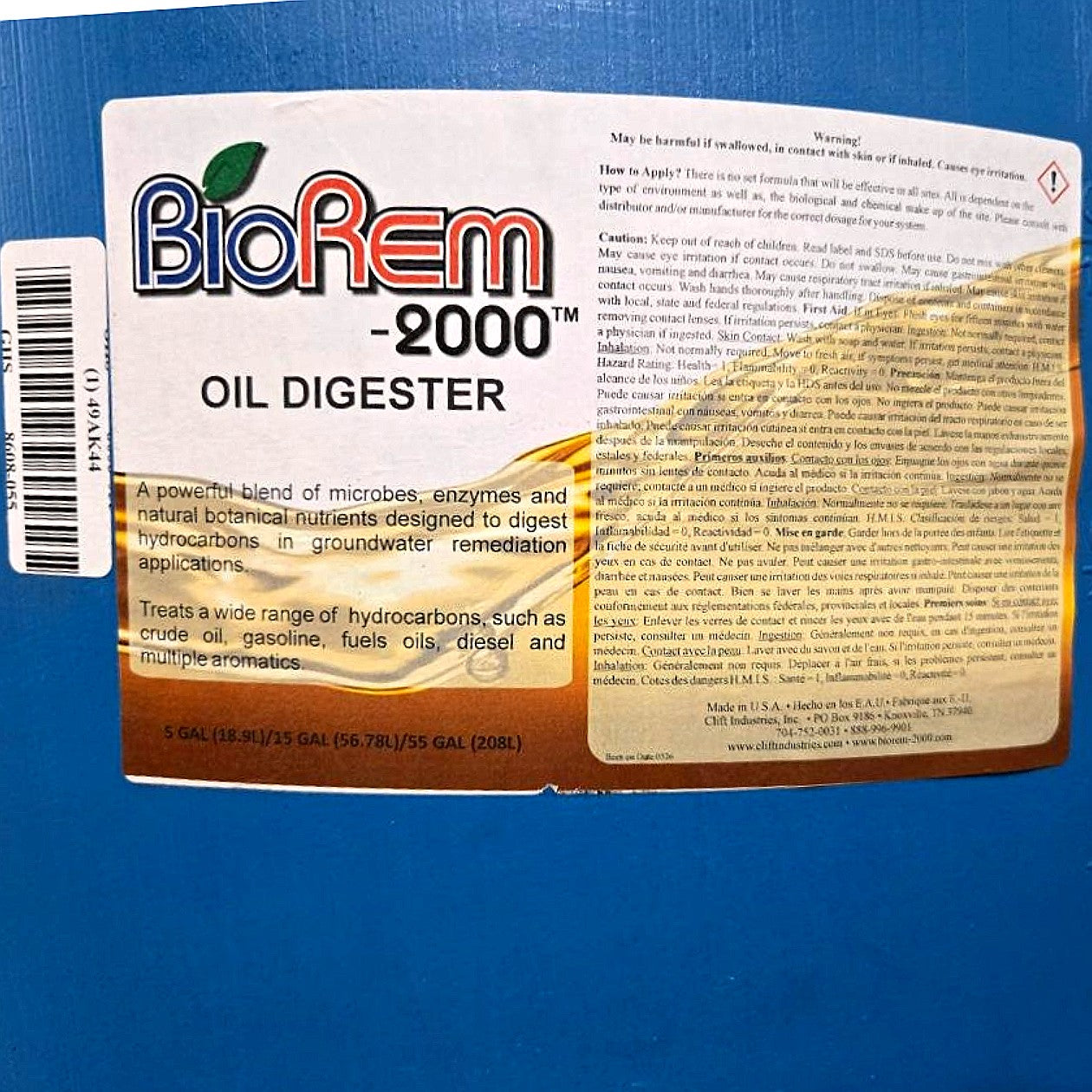 BioRem-2000 8608-055 microbial oil digester