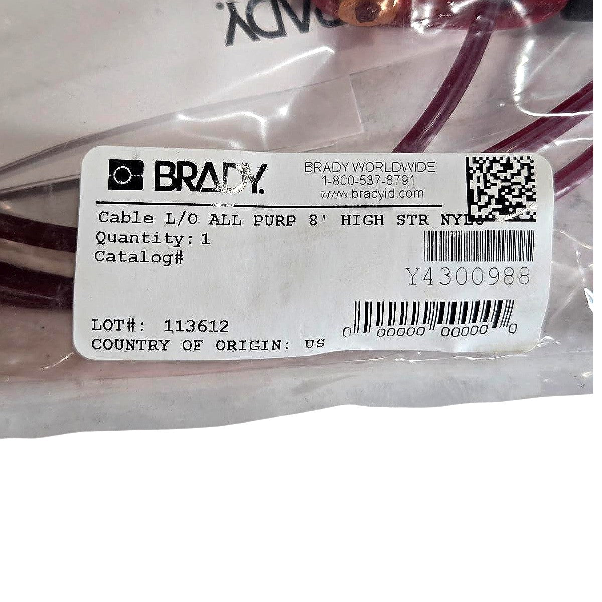 Brady Y4300988 Cable Lockout Device