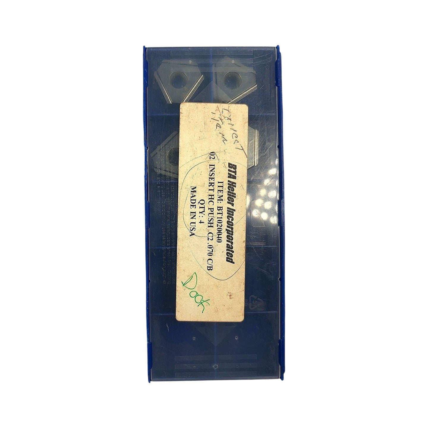 BTA Heller BT1020040 carbide milling insert