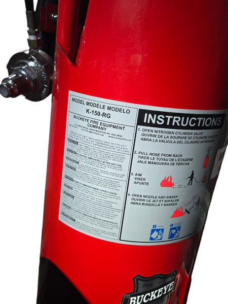 Buckeye K-150-RG Wheeled dry chemical fire extinguisher