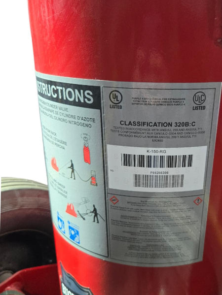 Buckeye K-150-RG Wheeled dry chemical fire extinguisher