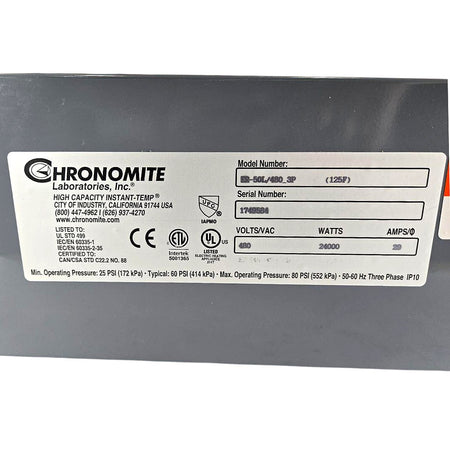 Chronomite Labs ER-50L/480_3P Electric Tankless Water Heater