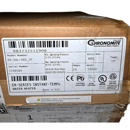 Chronomite Labs ER-50L/480_3P Electric Tankless Water Heater
