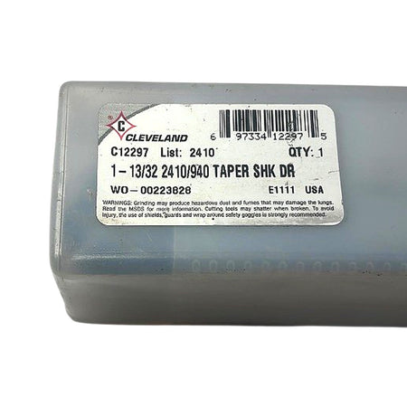 Cleveland C12297 1-13/32 in HSS taper shank drill bit