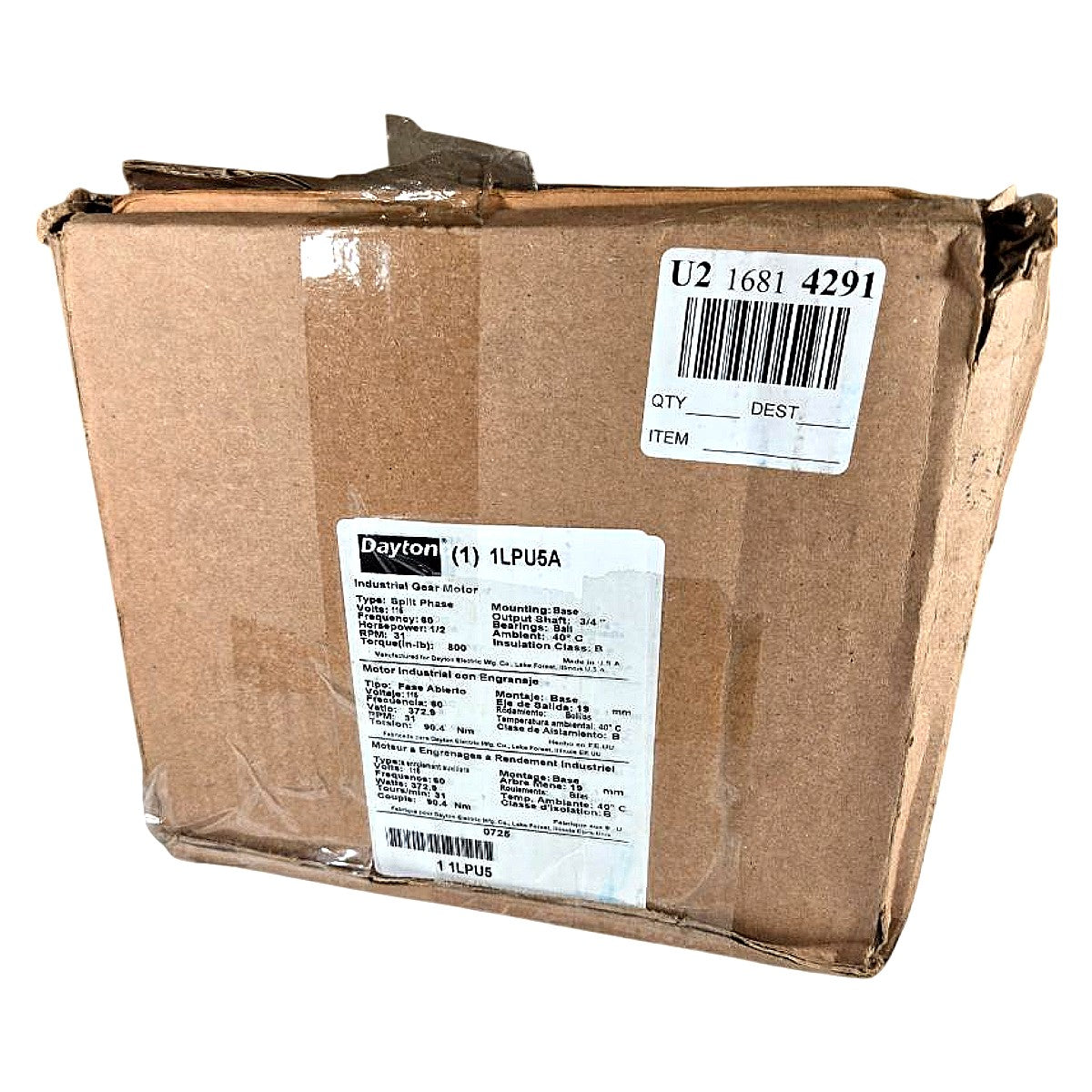 Dayton 1LPU5A AC Gearmotor