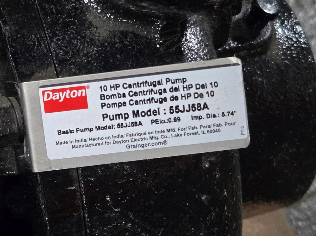 Dayton 55JJ58 centrifugal pump with motor