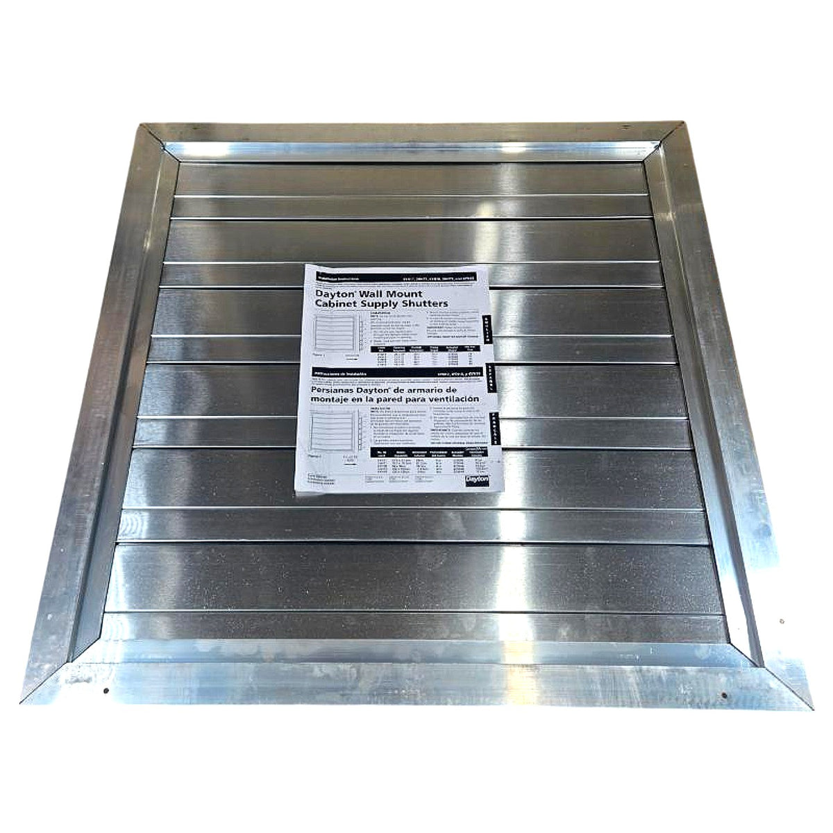 Dayton 5NKN6 wall mount shutter damper