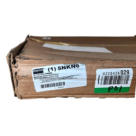 Dayton 5NKN6 wall mount shutter damper