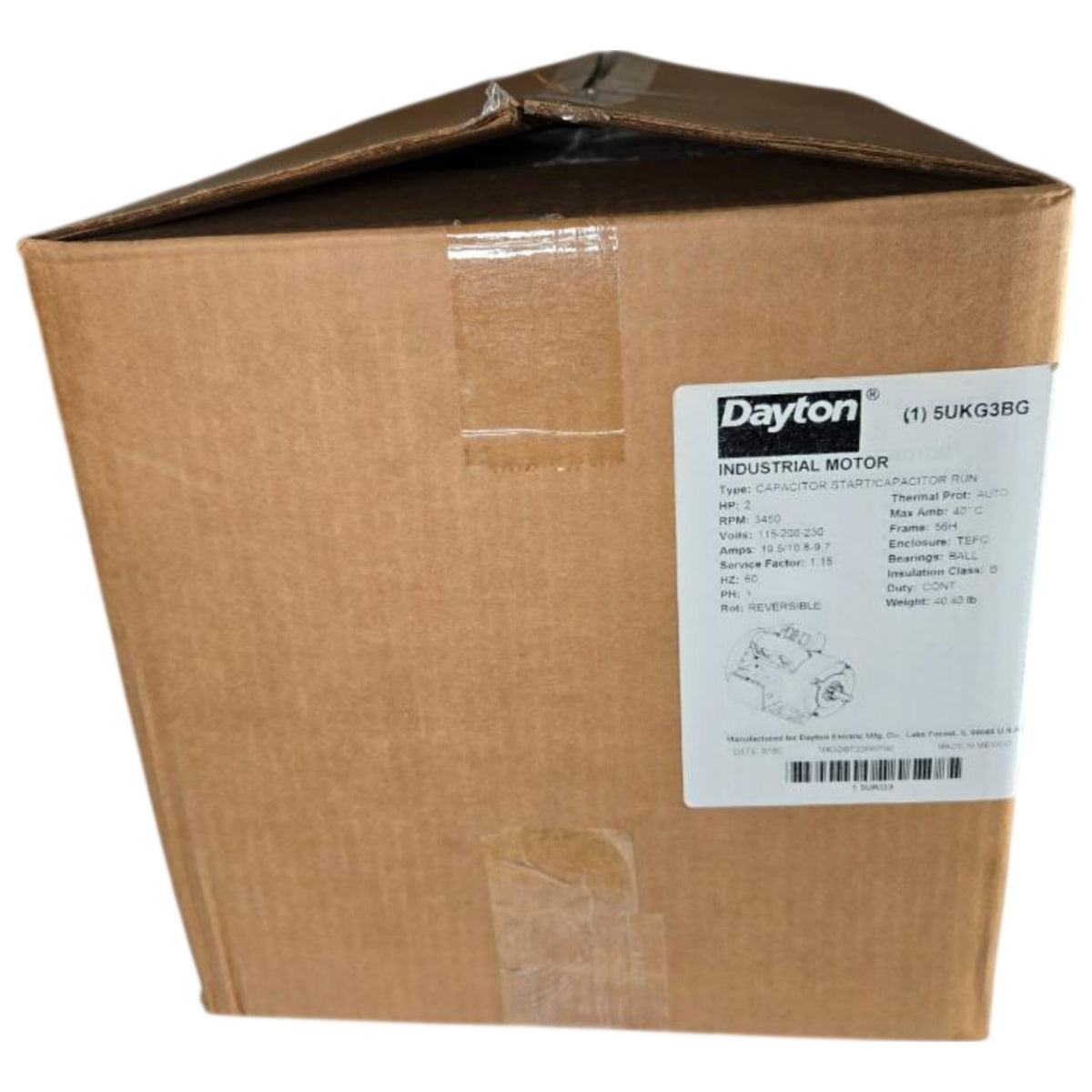 Dayton 5UKG3 single phase AC induction motor