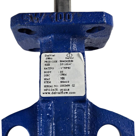 DelVal 50040241B1B0 4" wafer butterfly valve
