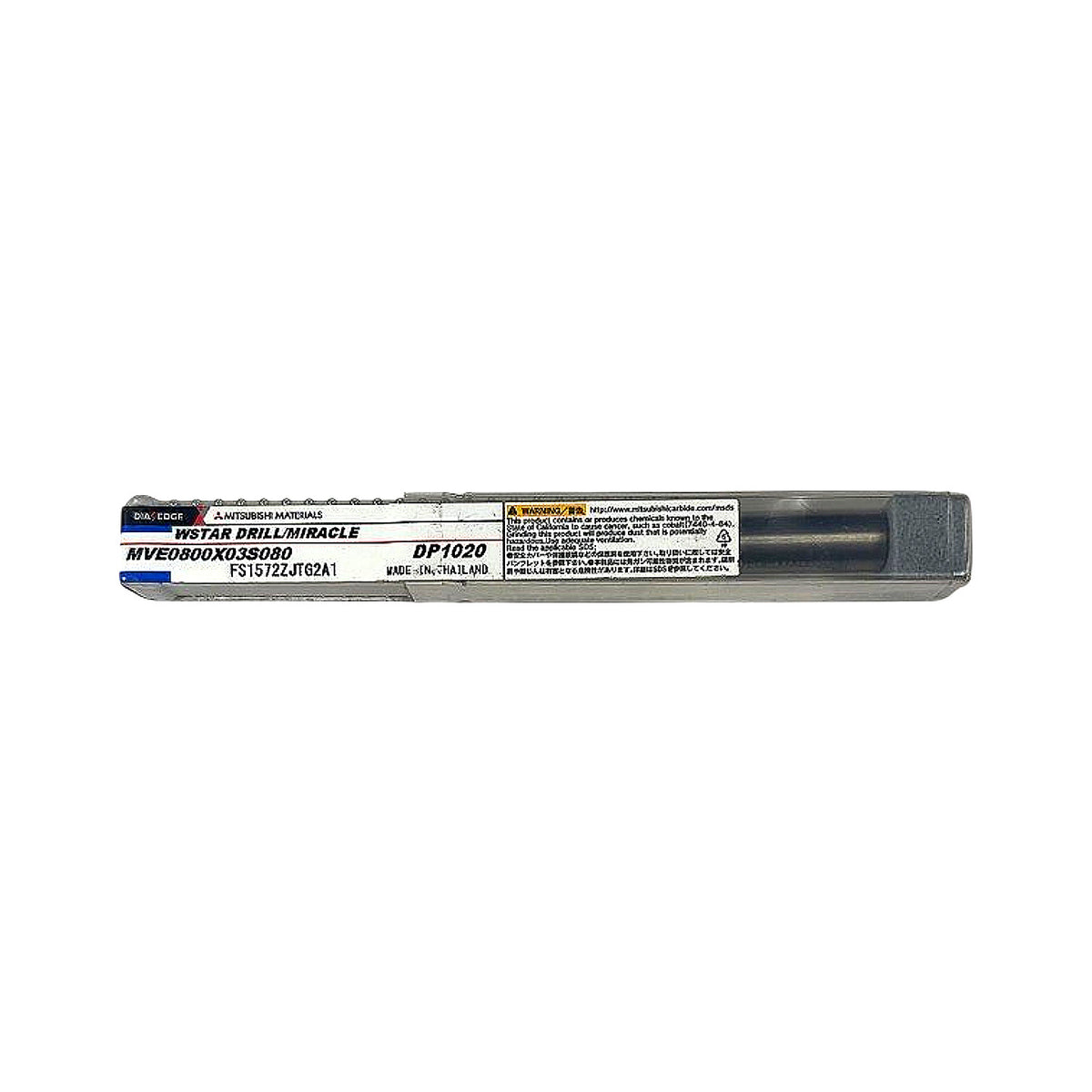 DIA Edge Mitsubishi MVE0800X03S080 DP1020 8mm solid carbide drill