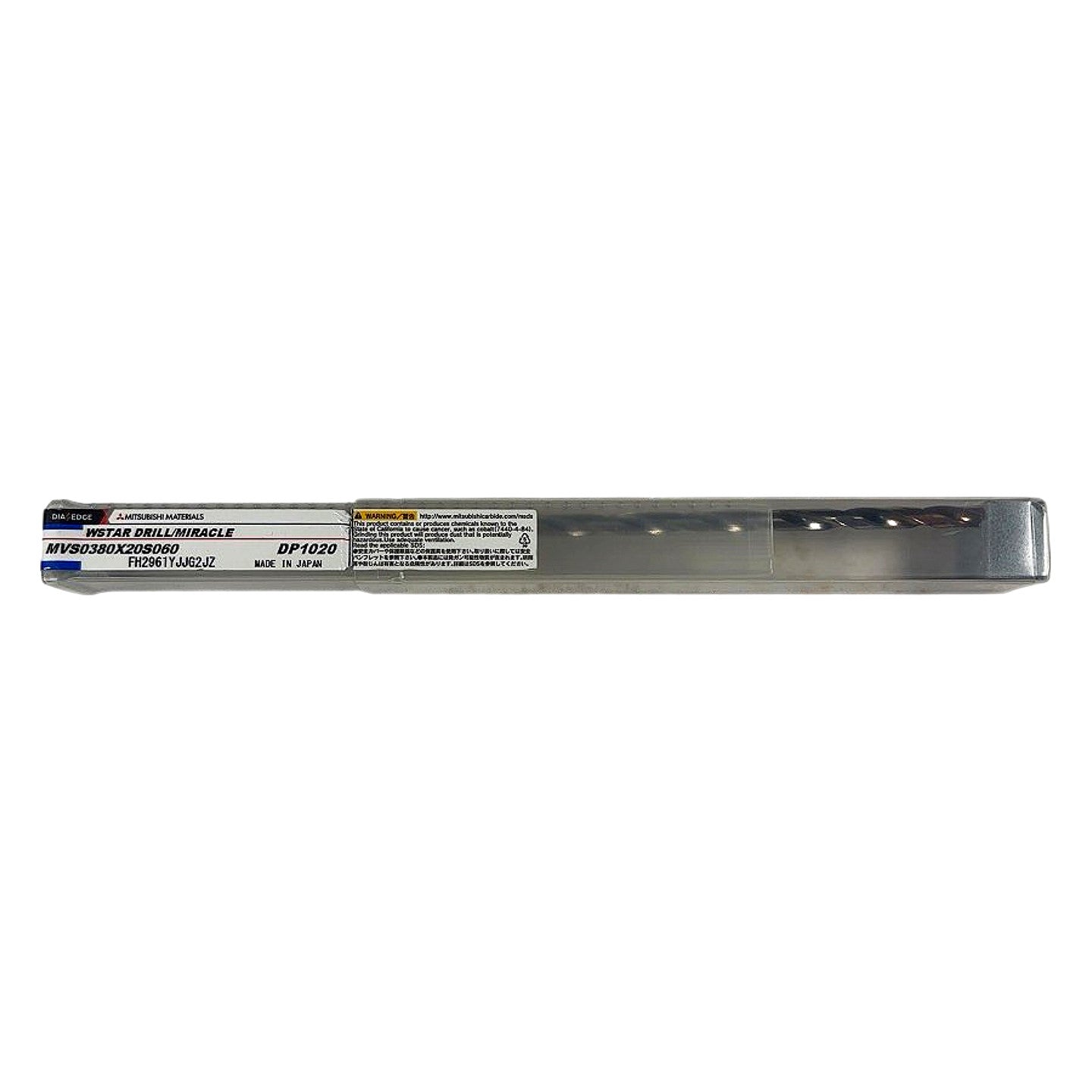 Dia Edge Mitsubishi MVS0380X20S060 carbide twist drill