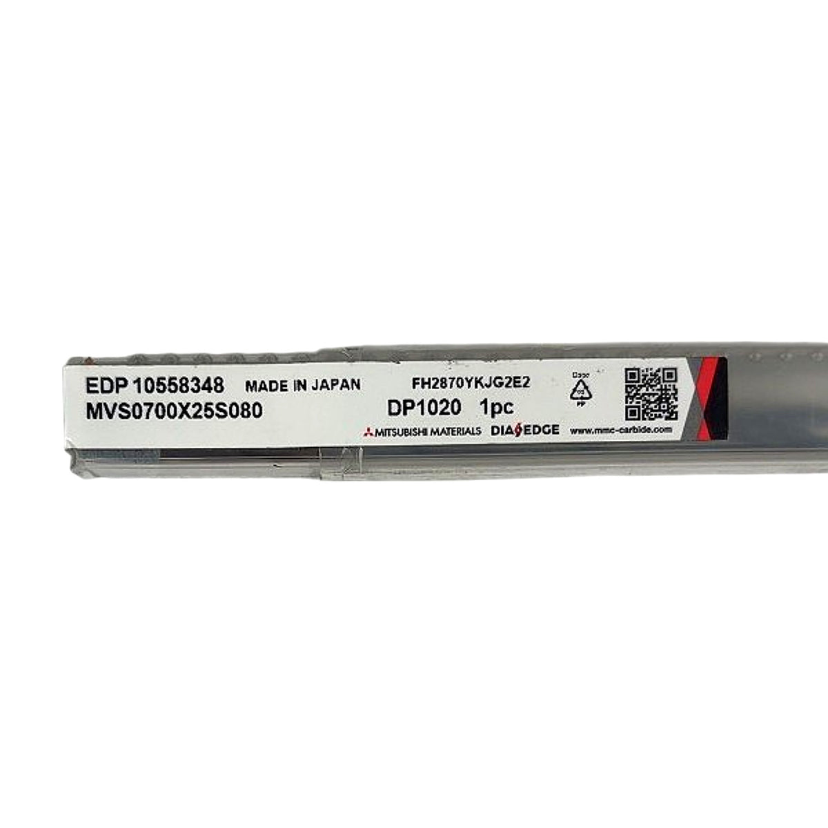 Dia Edge Mitsubishi MVS0700X25S080 solid carbide drill