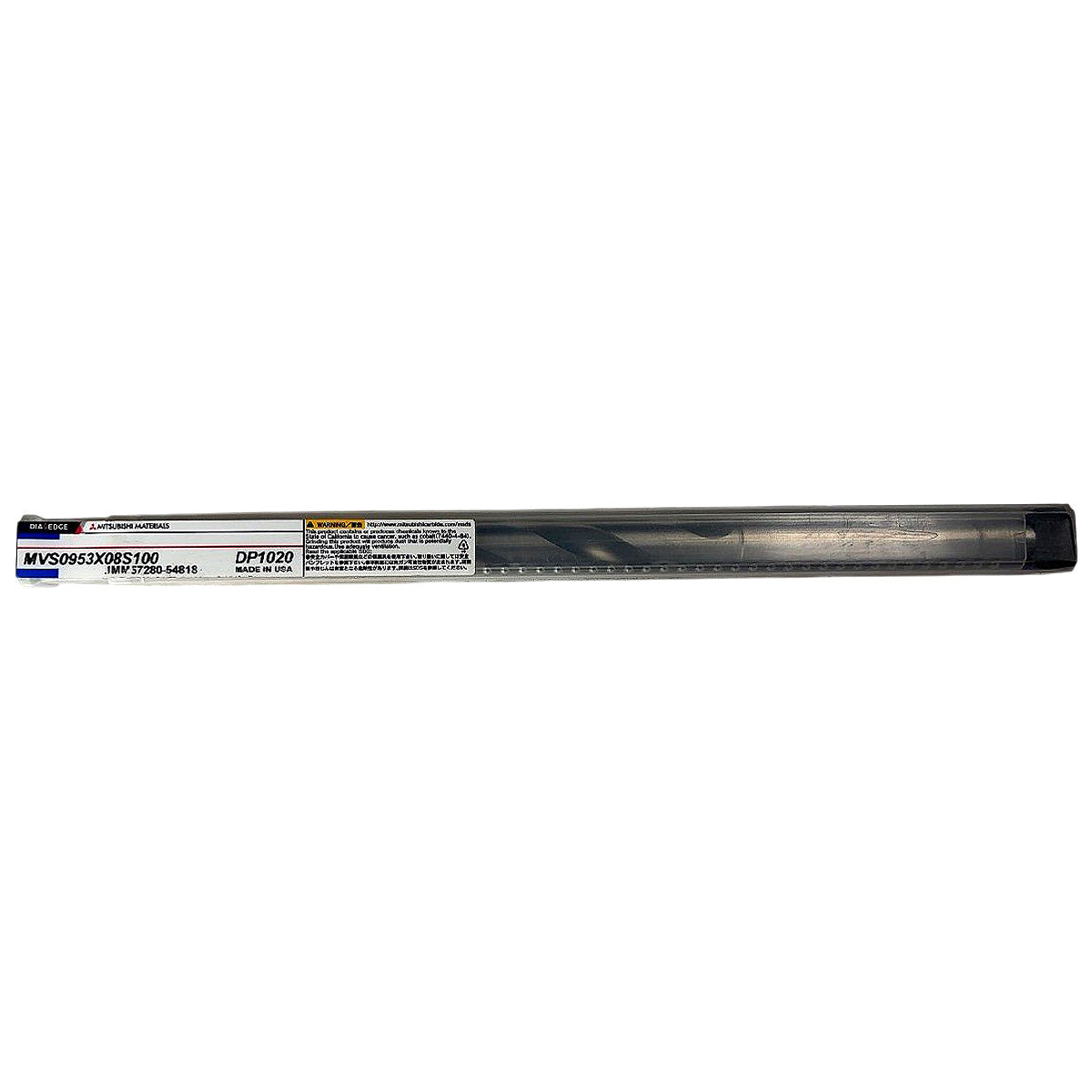 Dia Edge Mitsubishi MVS0953X08S100 carbide coolant-through drill