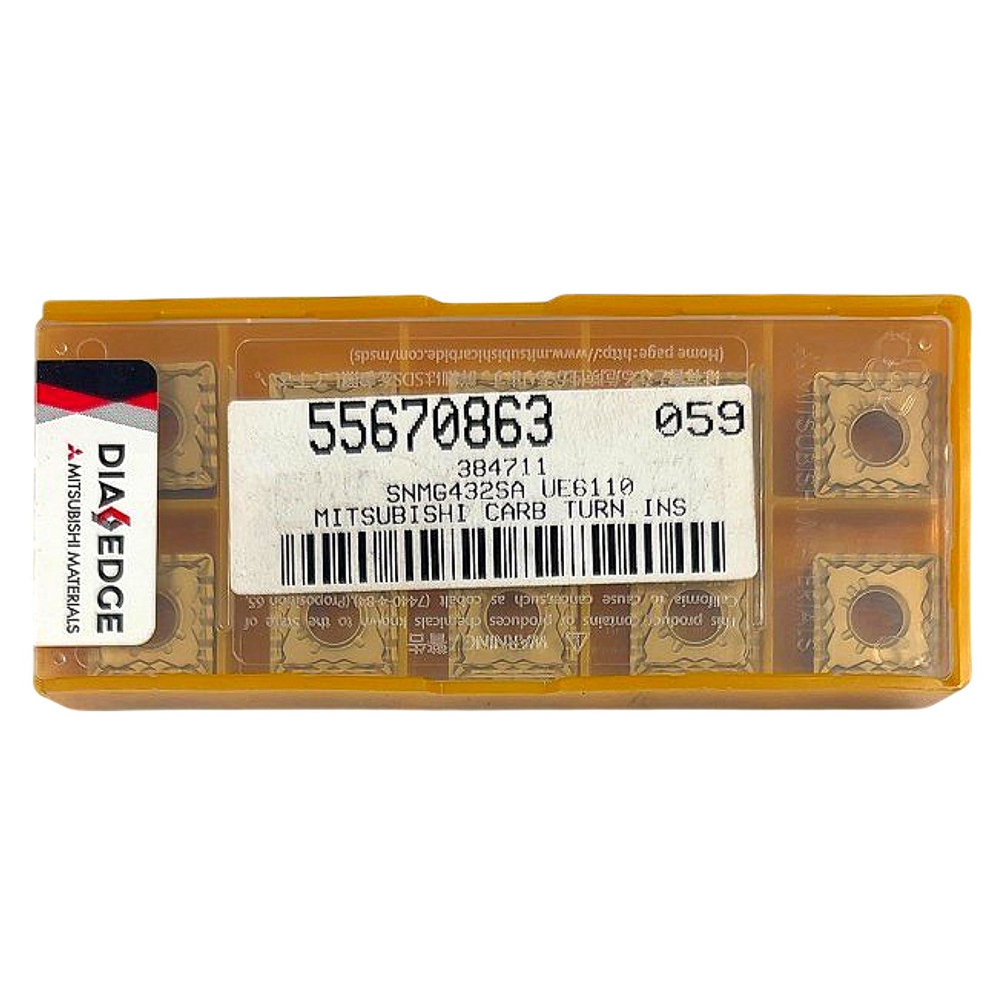 Dia Edge Mitsubishi SNMG120408-SA UE6110 CVD carbide turning insert