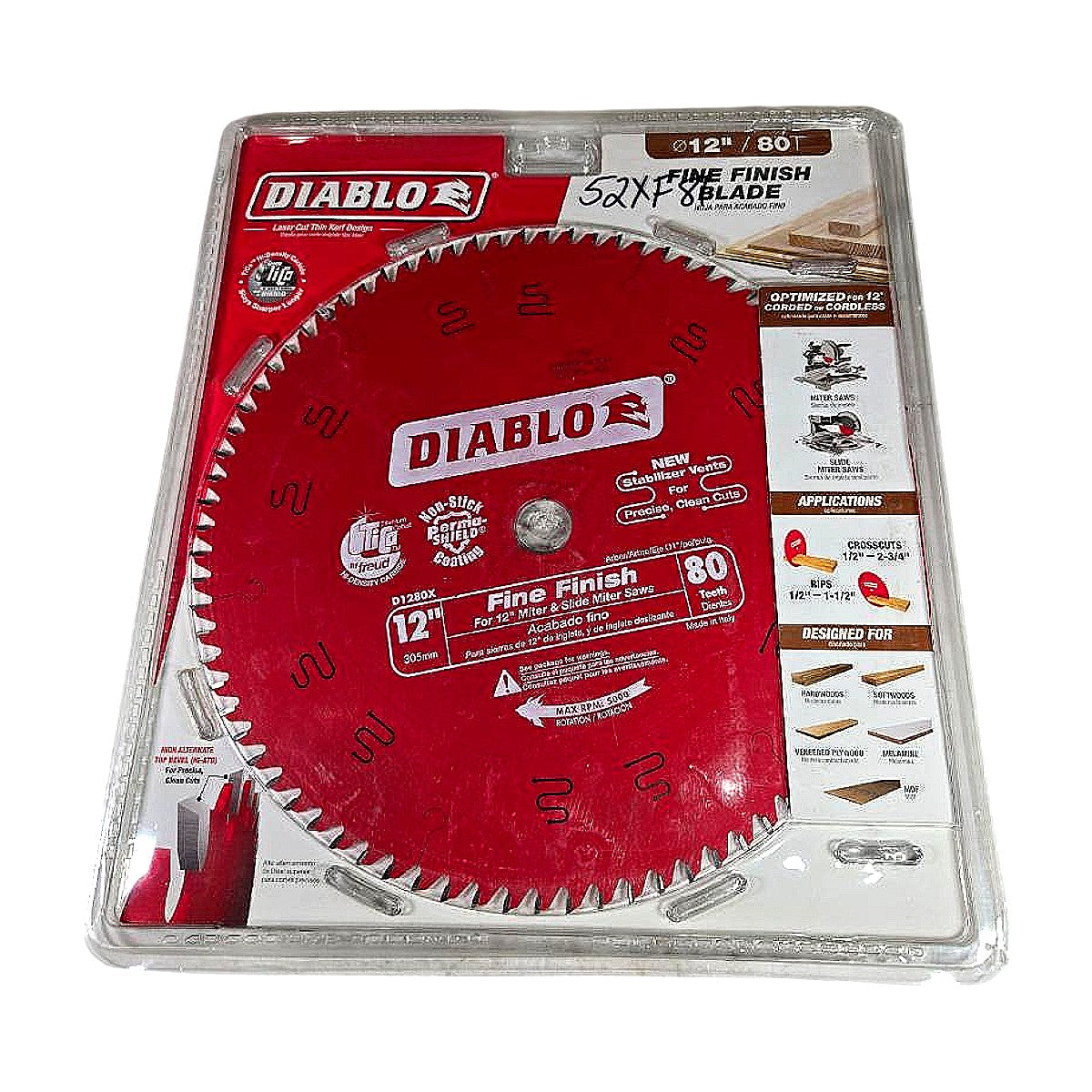 Diablo D1280X Carbide Circular Saw Blade