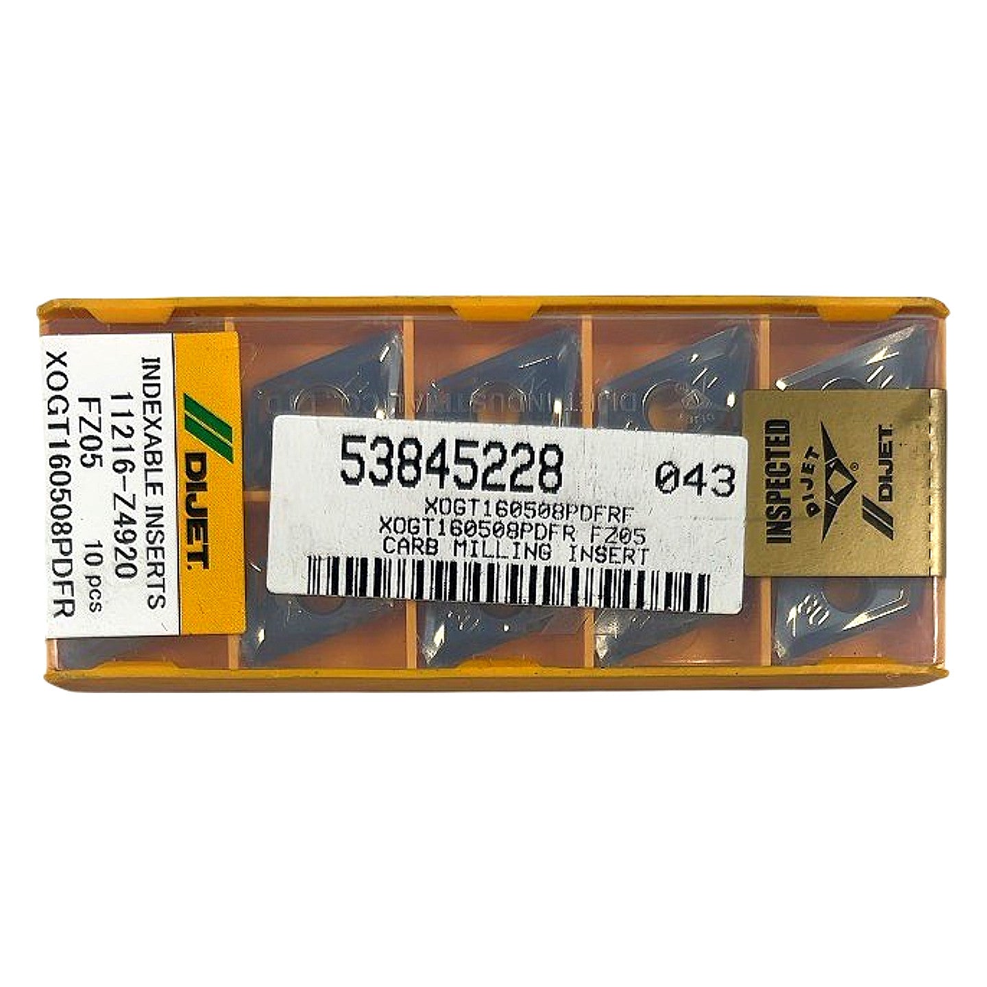 Dijet XOGT160508PDFR carbide milling insert