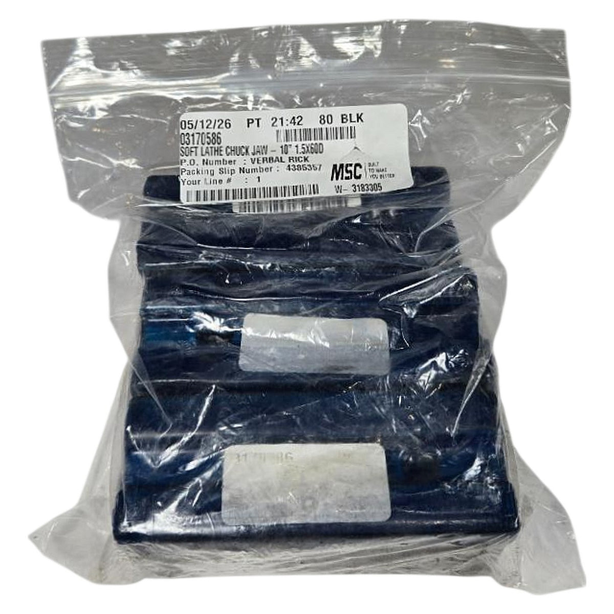 Dillon KW10 soft lathe chuck jaws