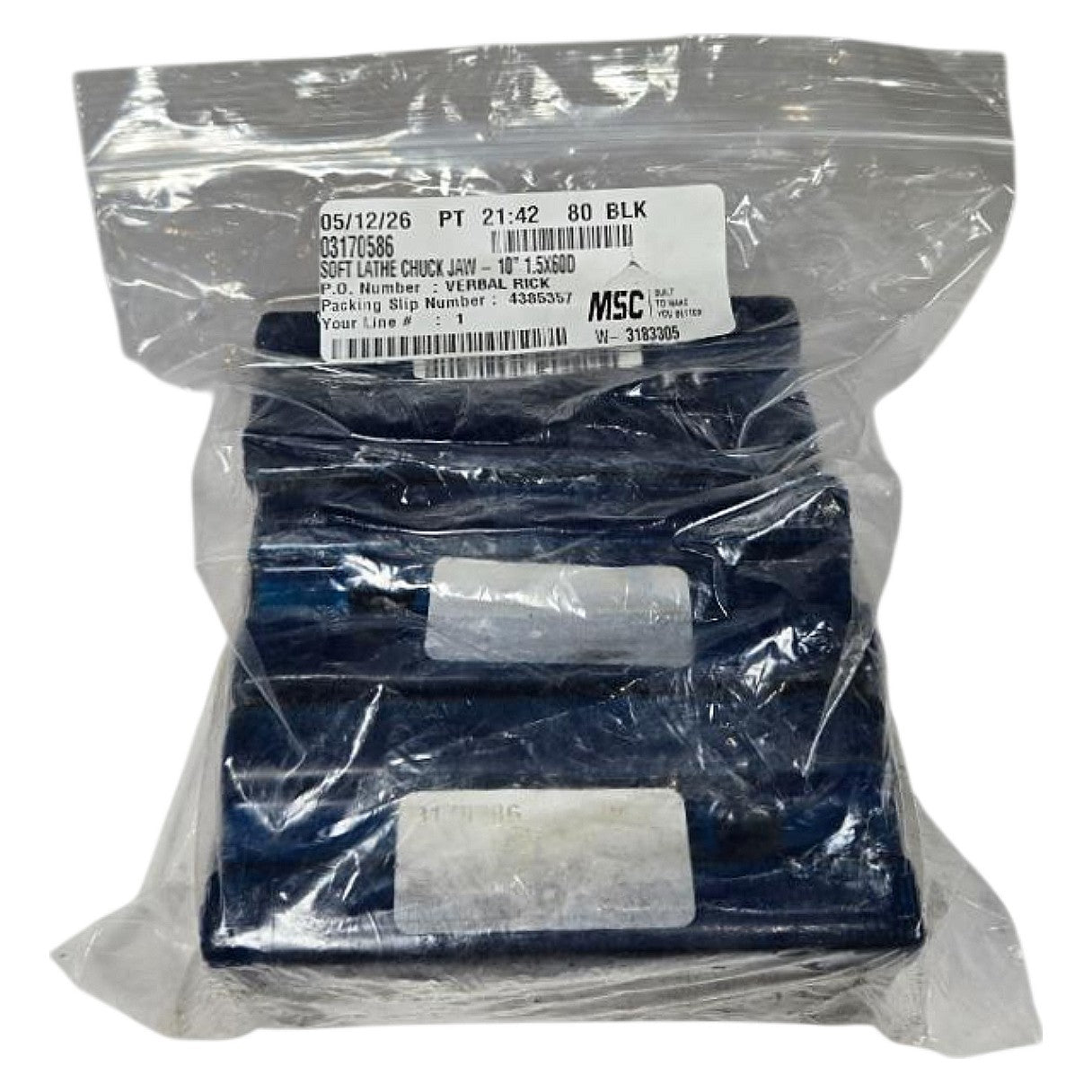 Dillon KW10 soft lathe chuck jaws