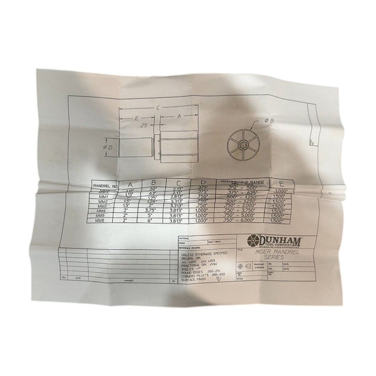 Dunham D003-MM2 Expanding Mandrel