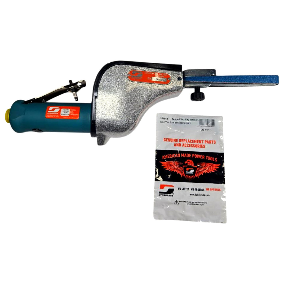 Dynabrade 14000 pneumatic abrasive belt filer