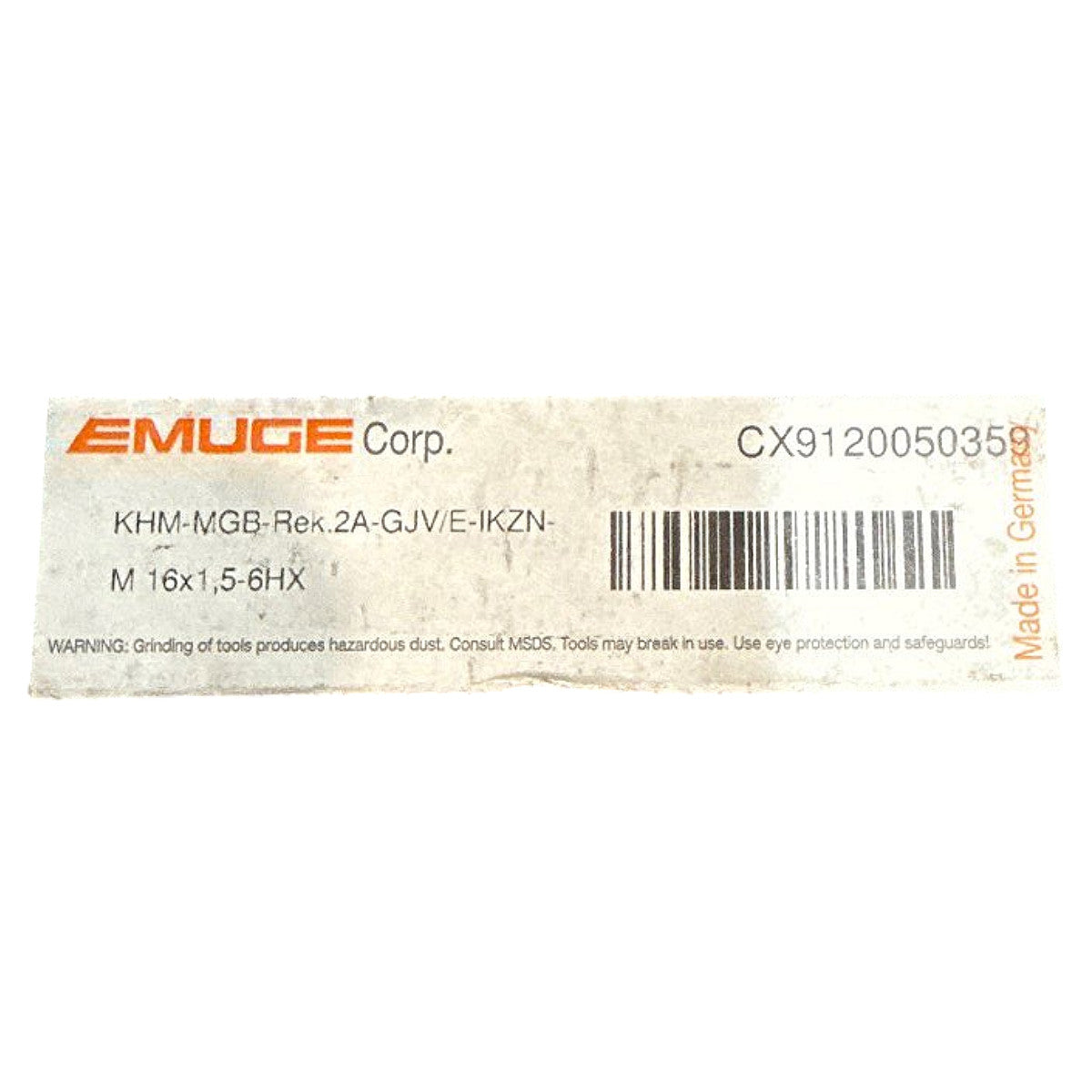 Emuge XCorp KHM-MGB-Rex-2A-GJV/E-IKZN HSS Spiral Flute Tap