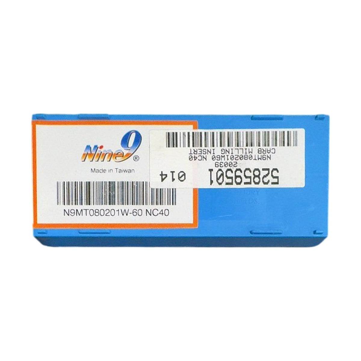 Everede Tool N9MT080201W-60 NC40 carbide milling insert
