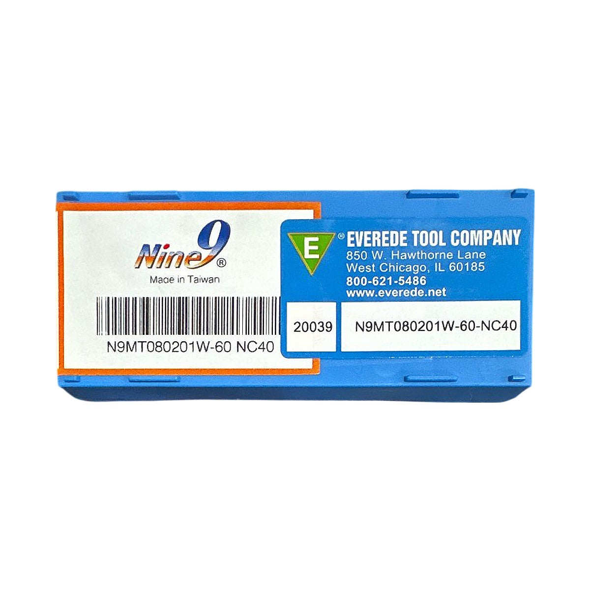 Everede Tool N9MT080201W-60-NC40 carbide threading insert