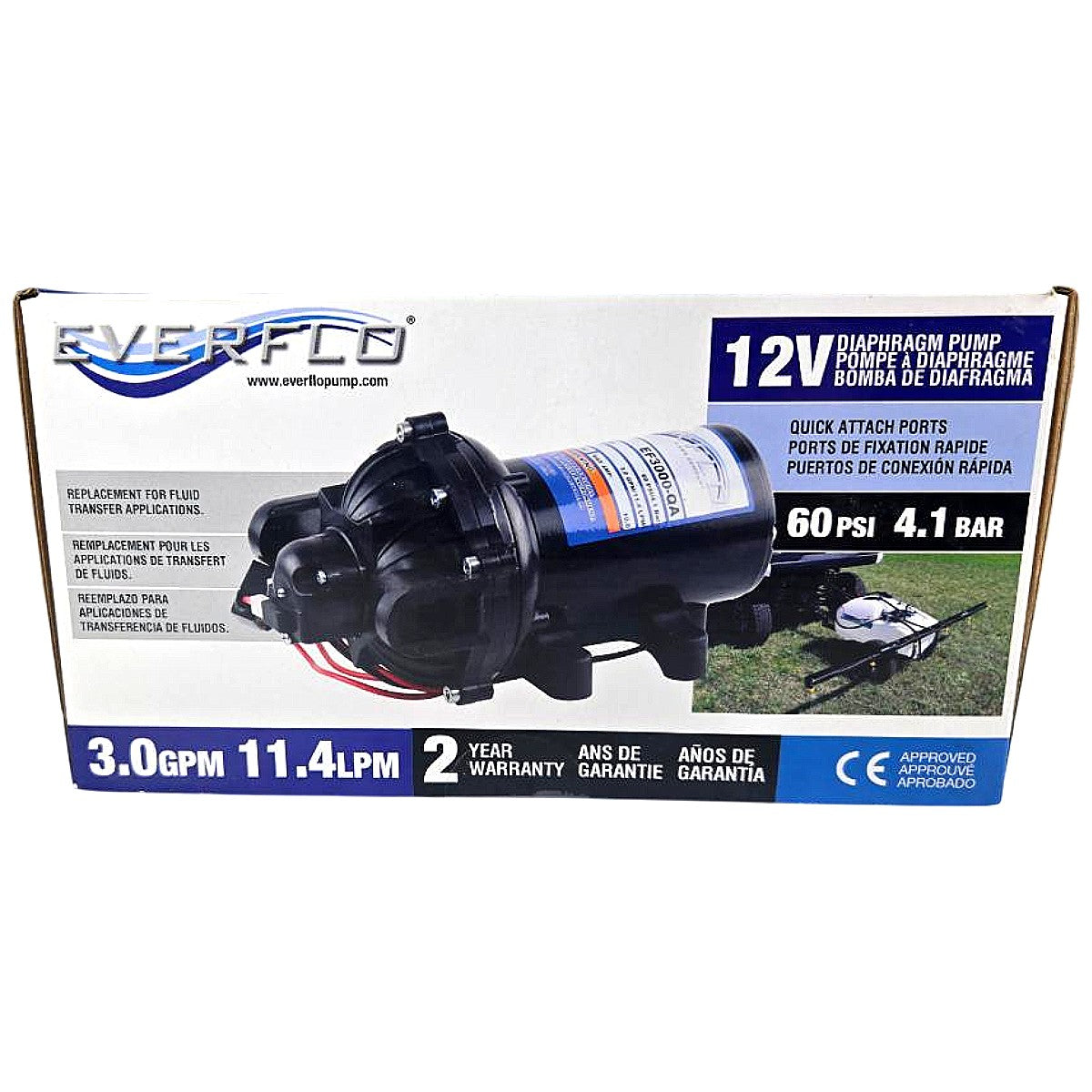 Everflo EF3000-QA-BOX diaphragm sprayer pump