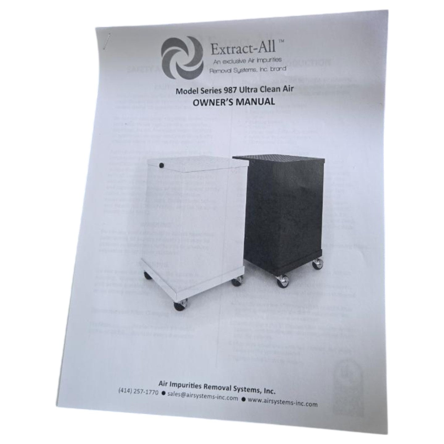 Extract-All 987-UCA1-BL HEPA air scrubber