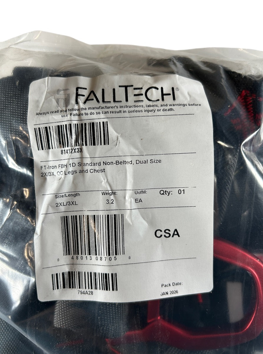 FallTech 81412X3X full body fall arrest harness