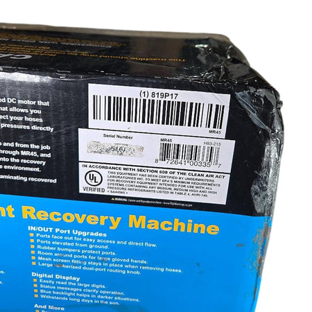 Fieldpiece MR45 refrigerant recovery machine