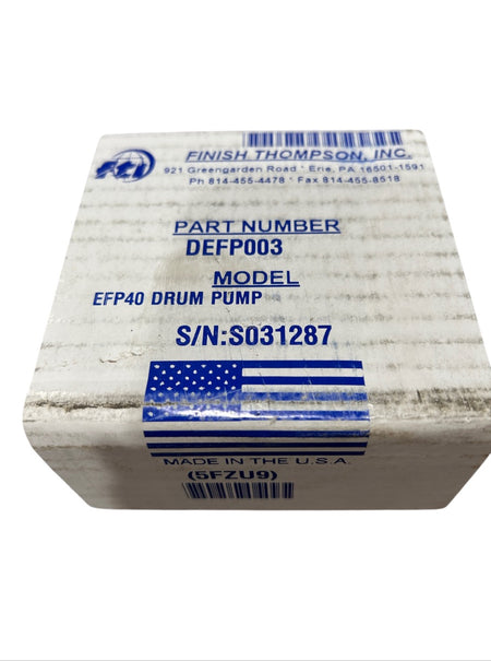 Finish Thompson EFP-40 Pump Only electric drum pump
