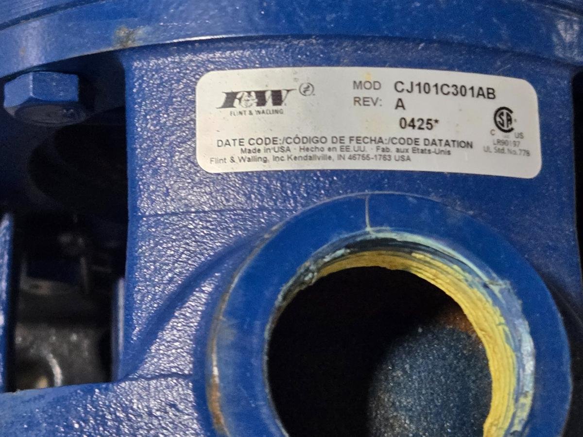 Flint & Walling CJ101C301AB multistage centrifugal booster pump
