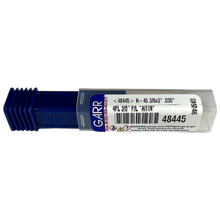 Garr 48445 3/8x3in 4FL .030"R carbide corner radius end mill
