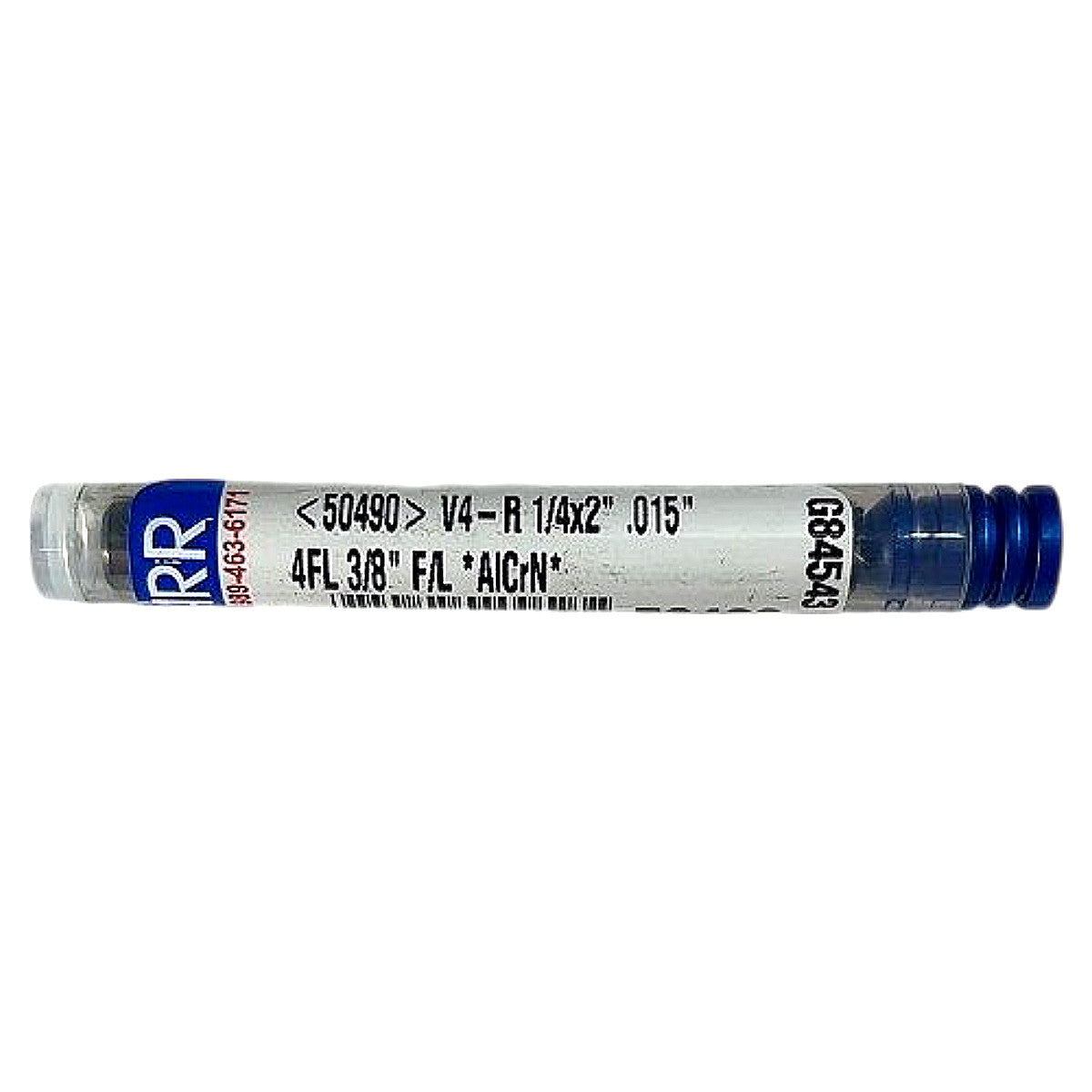 Garr 50490 V4-R 1/4x2 4FL carbide corner radius end mill
