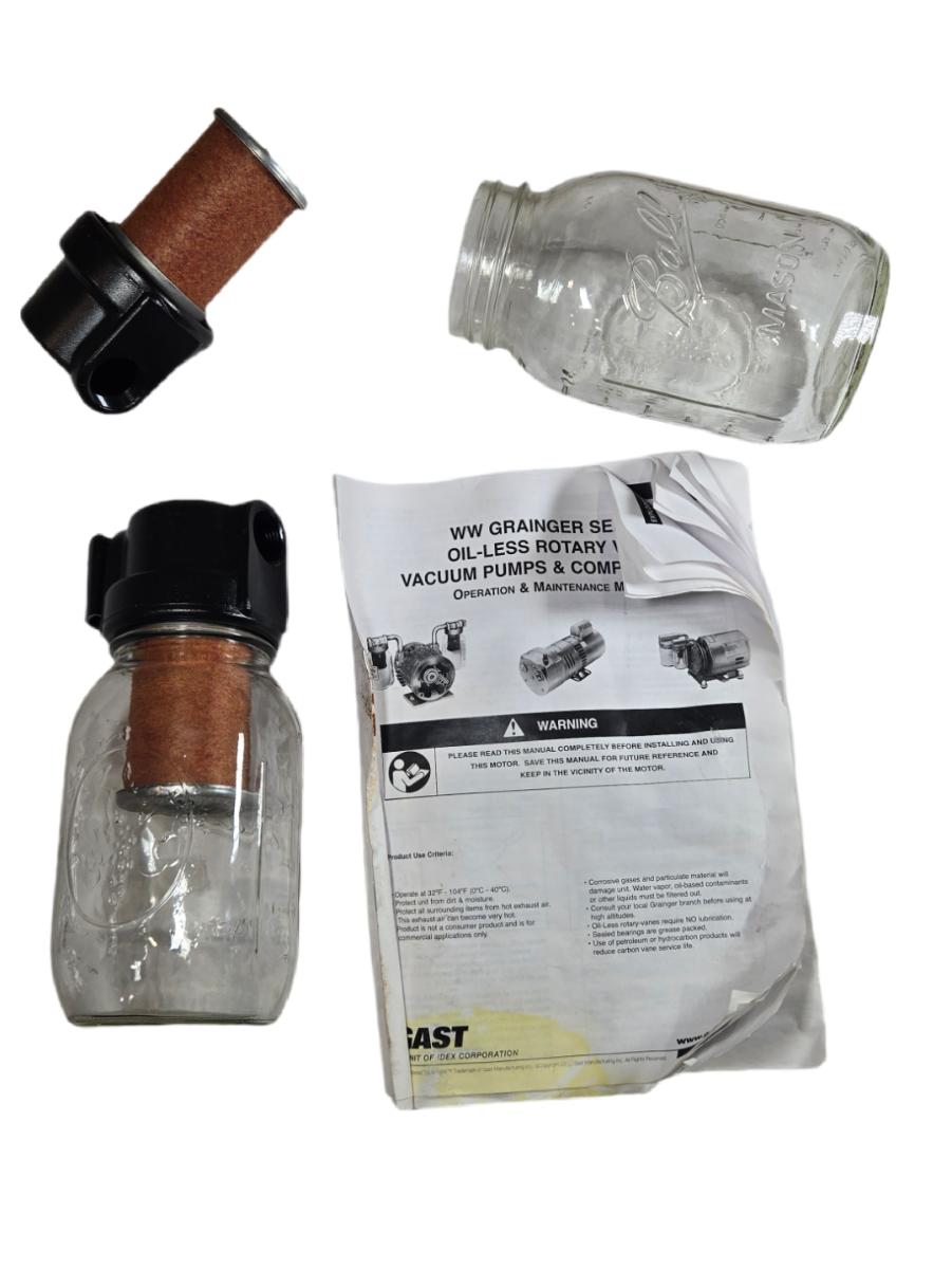 gast 2067-V103 oil-less rotary vane vacuum pump