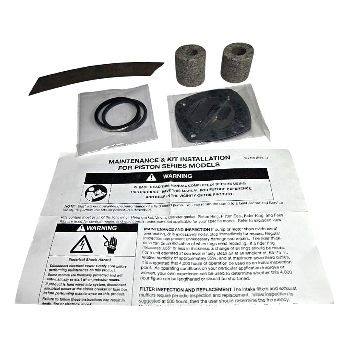 Gast K264 Piston Pump Repair Kit