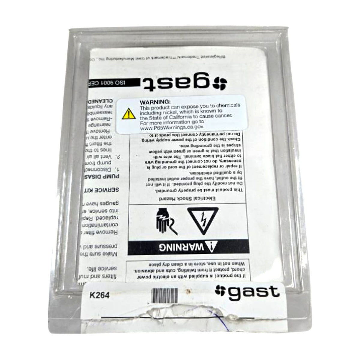 Gast K264 Piston Pump Repair Kit