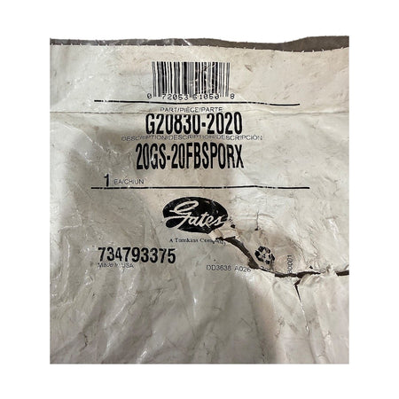 gates G20830-2020 hydraulic hose coupling