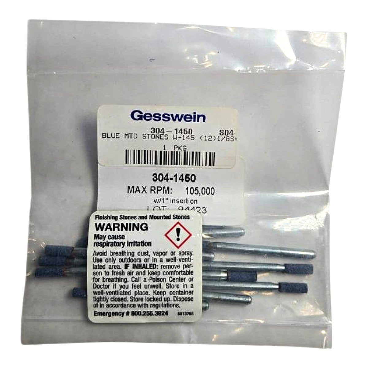 Gesswein 304-1450 mounted abrasive stones