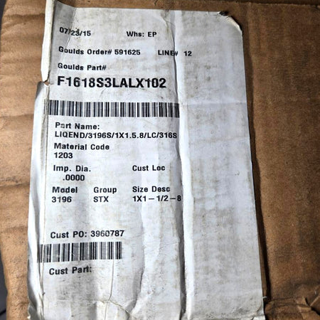 Goulds F1618S3LALX102 centrifugal pump liquid end