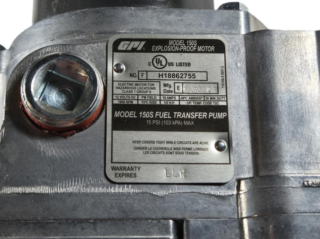 GPI M150S-E-PO DC fuel transfer pump