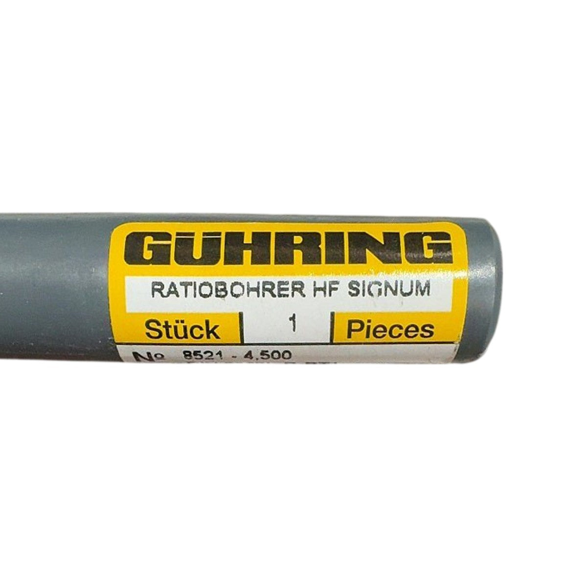 Guhring 8521-4.500 4.5mm DIN 6537L carbide coolant-through drill