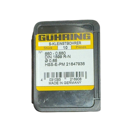 Guhring Gühring 21647938 0.68mm DIN micro drill bit set