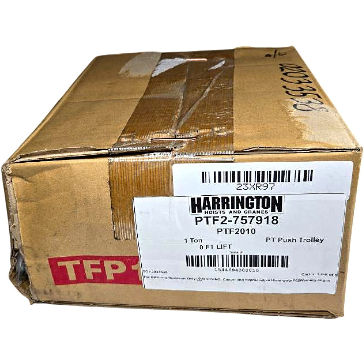 Harrington PTF2010 Push Beam Trolley